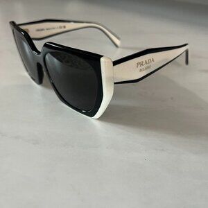 Prada Oversized Black and White Sunglasses